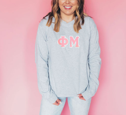 Phi Mu DISCOUNT Phi Mu Lettered Long Sleeve Tee