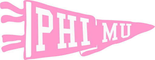 Phi Mu Phi Mu Pennant Decal
