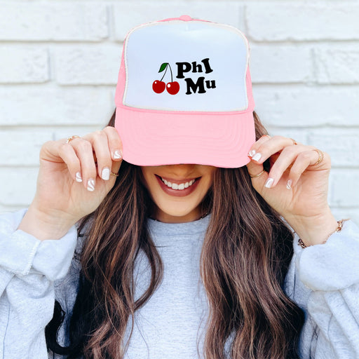 Phi Mu Phi Mu Cherry Trucker Caps
