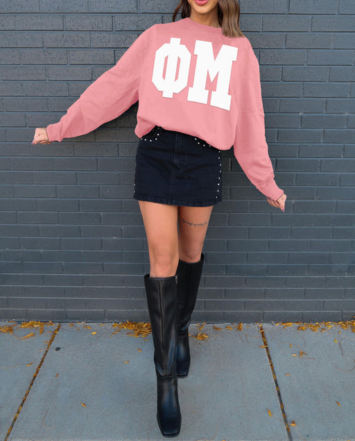 Phi Mu Phi Mu Giant Greek Letter Crewneck