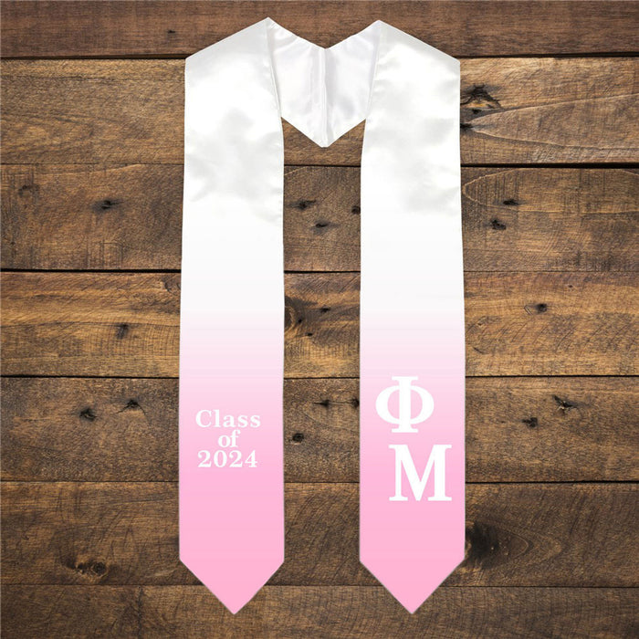 Phi Mu Extra Fancy Classic Greek Graduation Stole Phi Mu Extra Fancy Classic Greek Graduation Stole