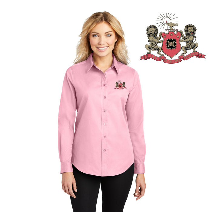 Discount Phi Mu Long Sleeve Oxford DISCOUNT-Phi Mu Long Sleeve Oxford