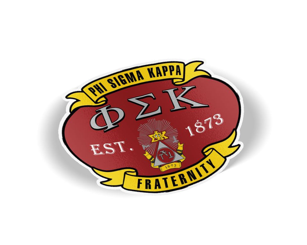Phi Sigma Kappa Banner Crest Shield Decal Phi Sigma Kappa Banner Crest - Shield Decal