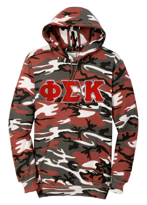 Discount Phi Sigma Kappa Camo Pullover Hooded Sweatshirt DISCOUNT-Phi Sigma Kappa Camo Pullover Hooded Sweatshirt