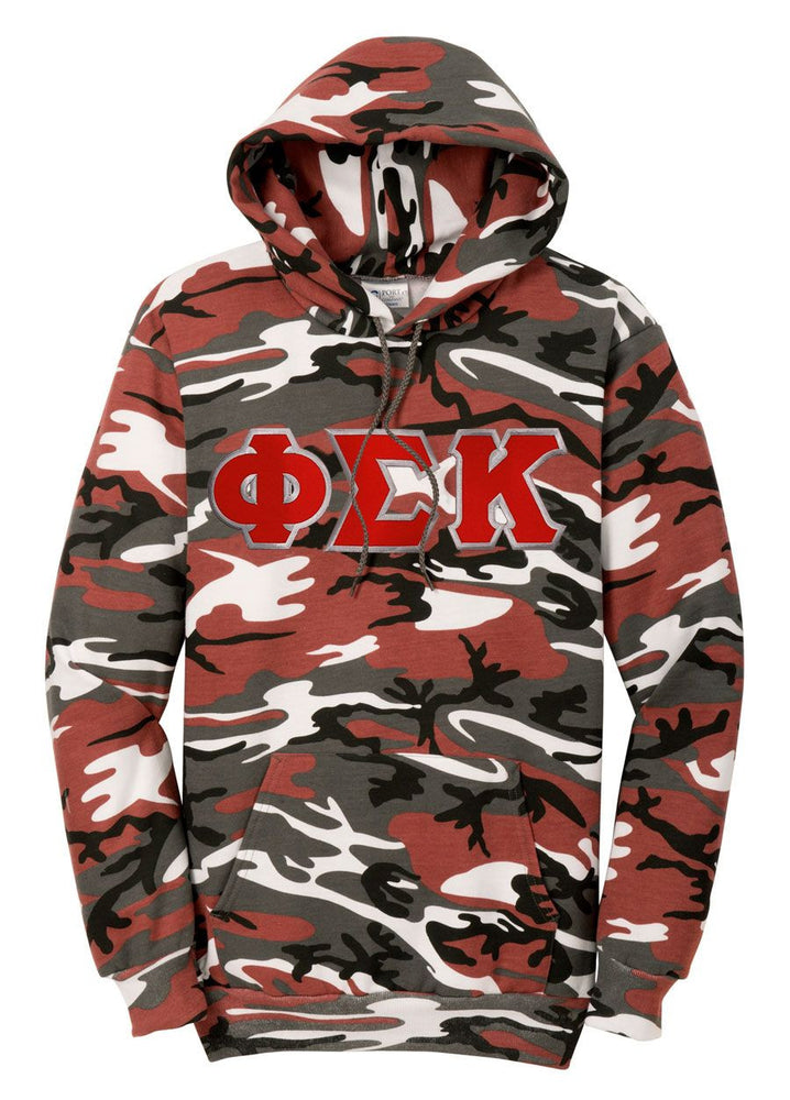 Discount Phi Sigma Kappa Camo Pullover Hooded Sweatshirt DISCOUNT-Phi Sigma Kappa Camo Pullover Hooded Sweatshirt