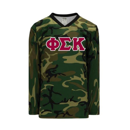 Phi Sigma Kappa Phi Sigma Kappa Camouflage Lettered Hockey Jersey