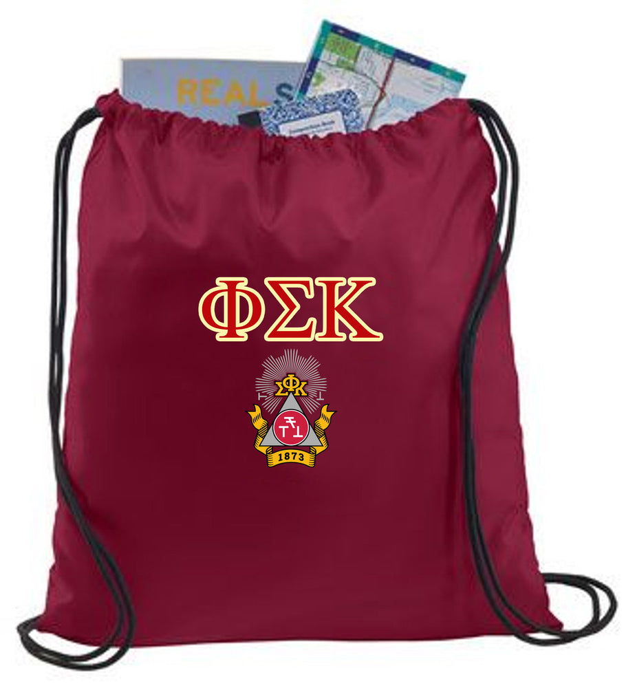 Phi Sigma Kappa Crest Shield Cinch Sack Phi Sigma Kappa Crest - Shield Cinch Sack