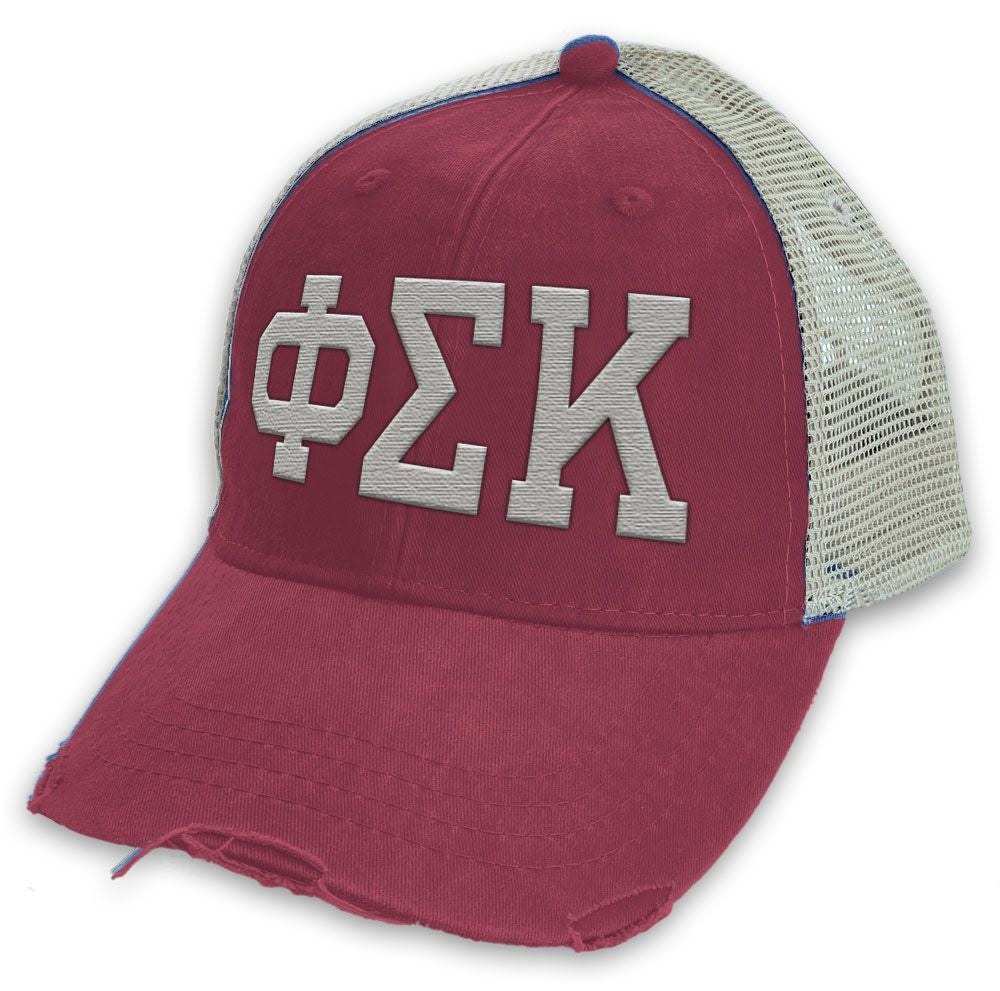 Phi Sigma Kappa Distressed Trucker Hat Phi Sigma Kappa Distressed Trucker Hat