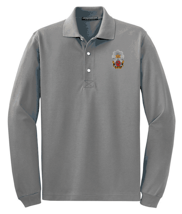 Discount Phi Sigma Kappa Emblem Long Sleeve Polo DISCOUNT-Phi Sigma Kappa Emblem Long Sleeve Polo