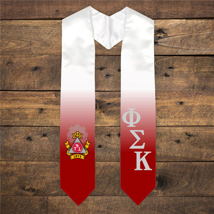 Phi Sigma Kappa Extra Fancy Diagonal Greek Graduation Stole W Crest Phi Sigma Kappa Extra Fancy Diagonal Greek Graduation Stole W Crest