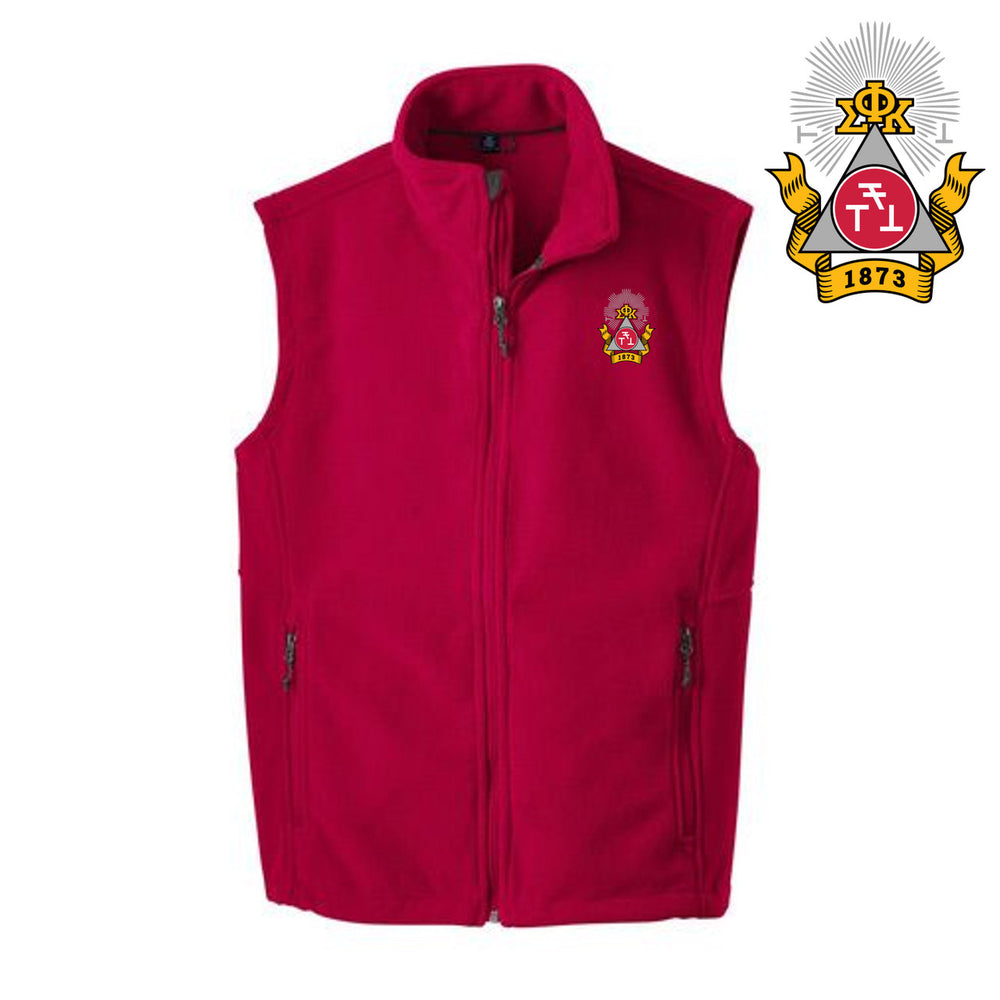 Phi Sigma Kappa Fleece Crest Shield Vest Phi Sigma Kappa Fleece Crest - Shield Vest