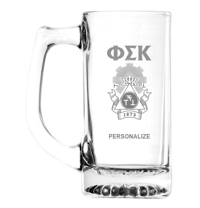 Phi Sigma Kappa Glass Engraved Mug Phi Sigma Kappa Glass Engraved Mug