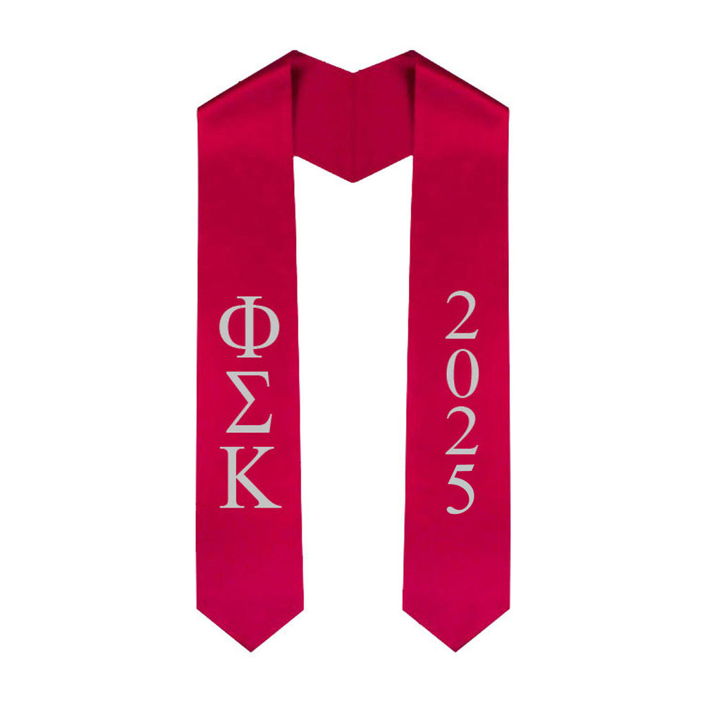 Phi Sigma Kappa Greek Lettered Graduation Sash Stole With Year Best Value Phi Sigma Kappa Greek Lettered Graduation Sash Stole With Year - Best Value