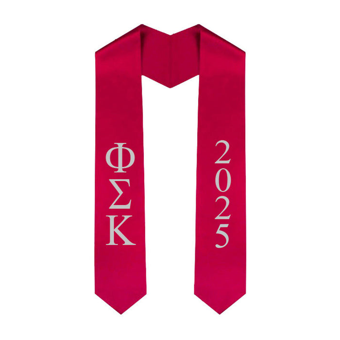 Phi Sigma Kappa Greek Lettered Graduation Sash Stole With Year Best Value Phi Sigma Kappa Greek Lettered Graduation Sash Stole With Year - Best Value