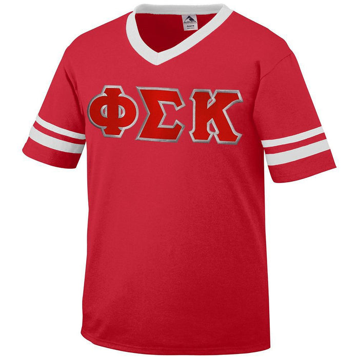 Discount Phi Sigma Kappa Jersey With Greek Applique Letters DISCOUNT-Phi Sigma Kappa Jersey With Greek Applique Letters