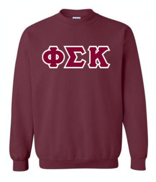 Phi Sigma Kappa Lettered Crewneck Sweatshirt Phi Sigma Kappa Lettered Crewneck Sweatshirt