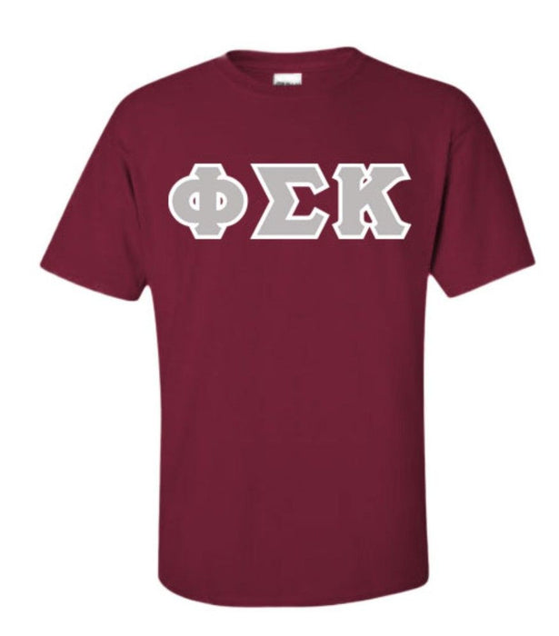 Phi Sigma Kappa Lettered T Shirt Phi Sigma Kappa Lettered T-Shirt