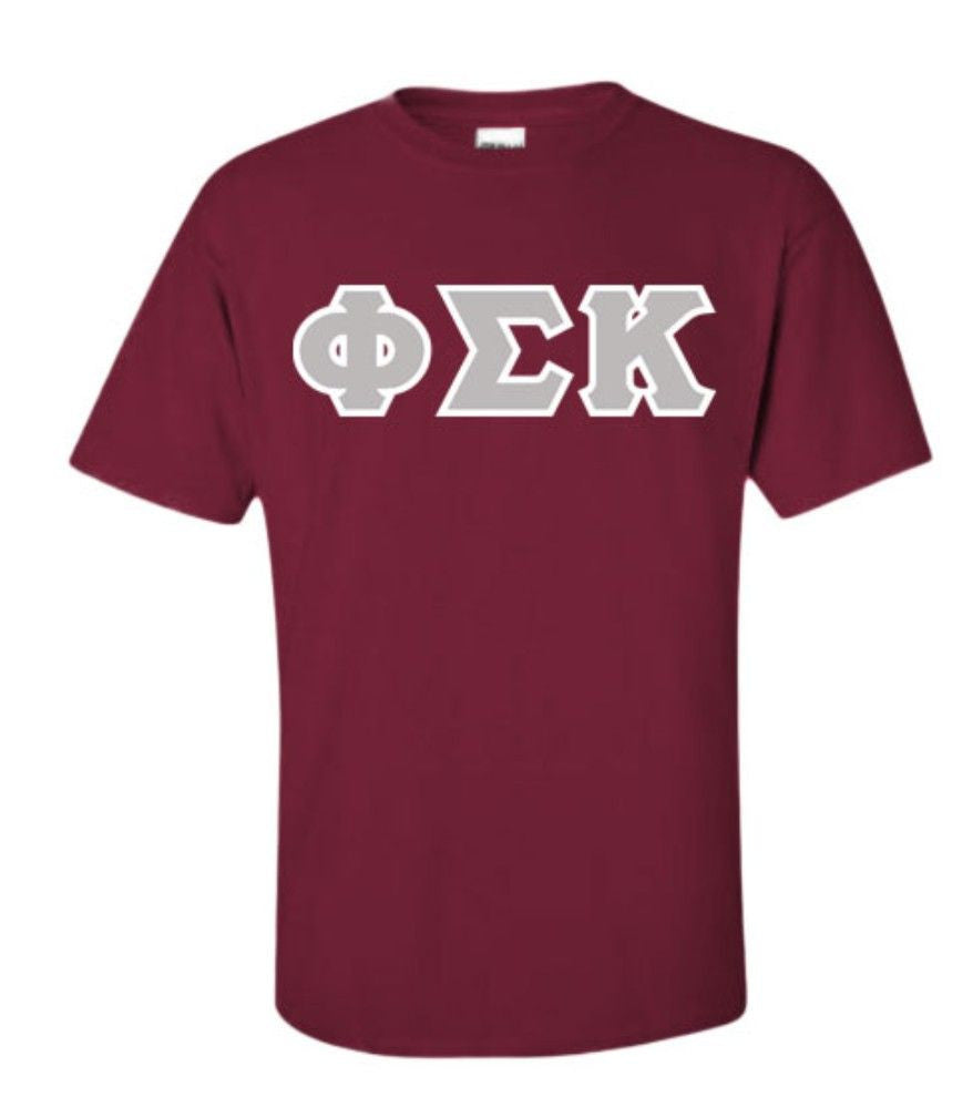 Phi Sigma Kappa Lettered T Shirt Phi Sigma Kappa Lettered T-Shirt