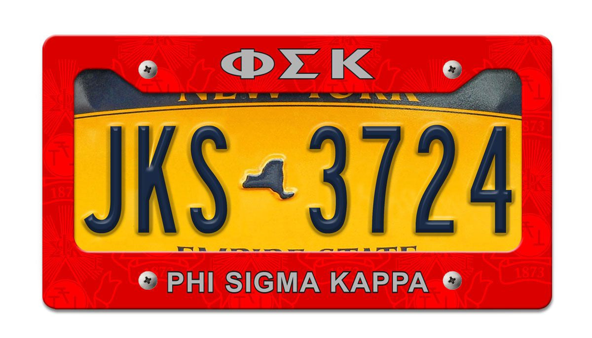 Phi Sigma Kappa License Plate Frame Phi Sigma Kappa License Plate Frame