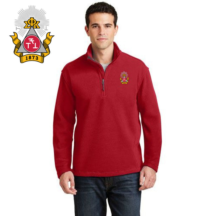 Discount Phi Sigma Kappa Emblem 1/4 Zip Pullover DISCOUNT-Phi Sigma Kappa Emblem 1/4 Zip Pullover