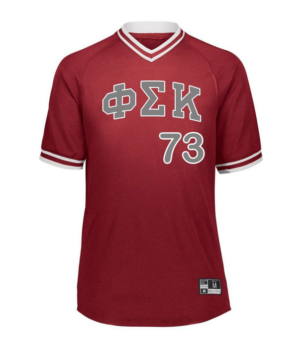 Phi Sigma Kappa Retro V Neck Baseball Jersey Phi Sigma Kappa Retro V-Neck Baseball Jersey