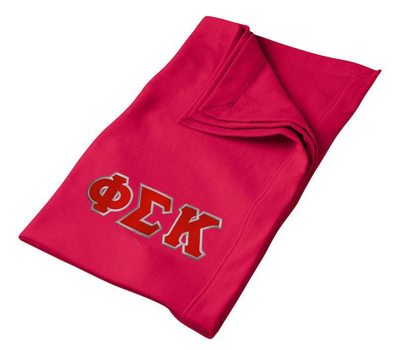 Discount Phi Sigma Kappa Twill Sweatshirt Blanket DISCOUNT-Phi Sigma Kappa Twill Sweatshirt Blanket