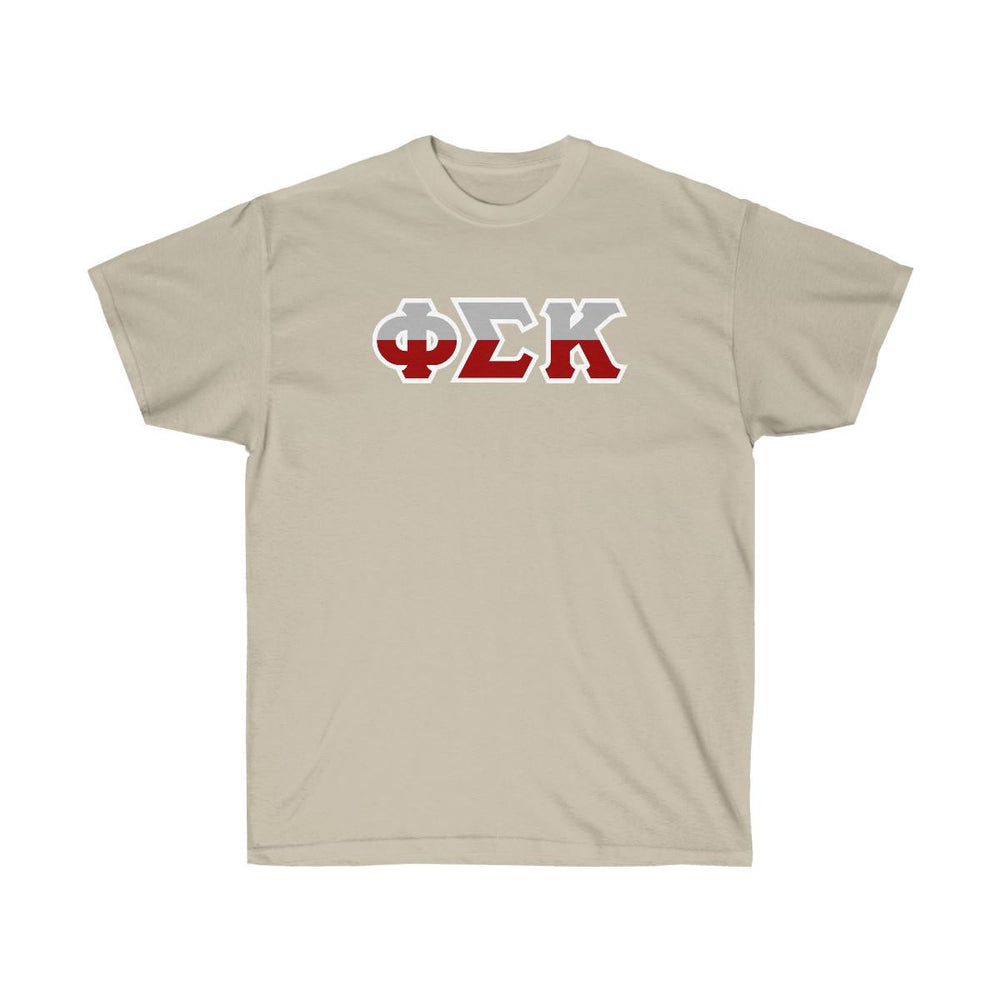 Printify Phi Sigma Kappa Two Toned Greek Lettered T Shirts Phi Sigma Kappa Two Toned Greek Lettered T-shirts