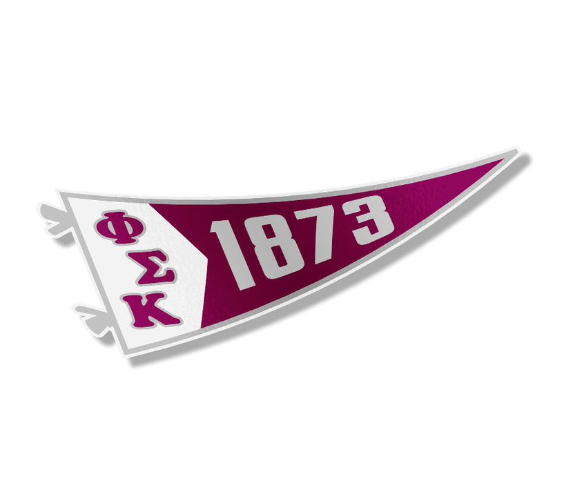 Phi Sigma Kappa Pennant Sticker Phi Sigma Kappa Pennant Sticker