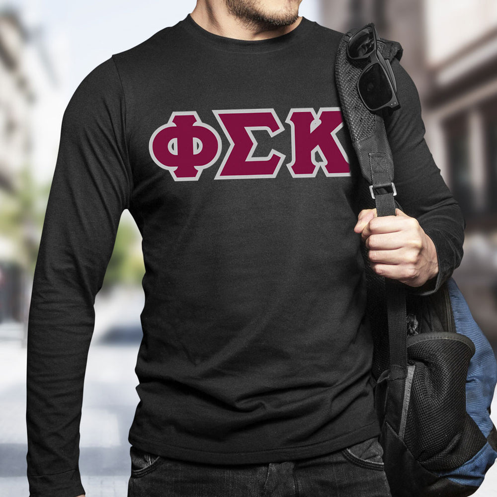 Phi Sigma Kappa Lettered Long Sleeve Shirt Phi Sigma Kappa Lettered Long Sleeve Shirt