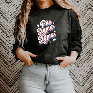 Phi Sigma Sigma Flashback Crewneck Sweatshirt Phi Sigma Sigma Flashback Crewneck Sweatshirt