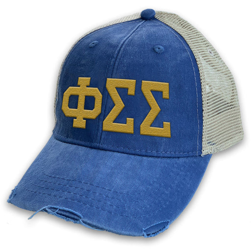 Phi Sigma Sigma Phi Sigma Sigma Distressed Trucker Hat