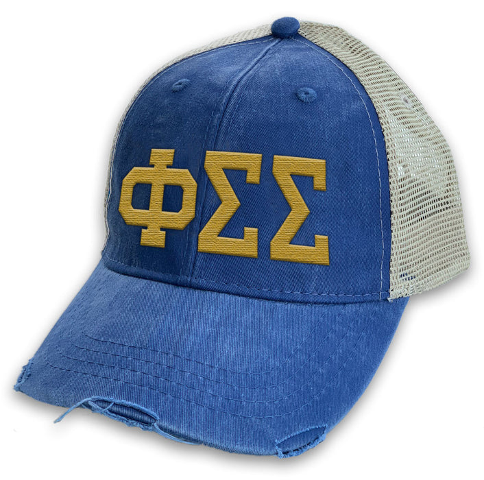 Phi Sigma Sigma Distressed Trucker Hat Phi Sigma Sigma Distressed Trucker Hat