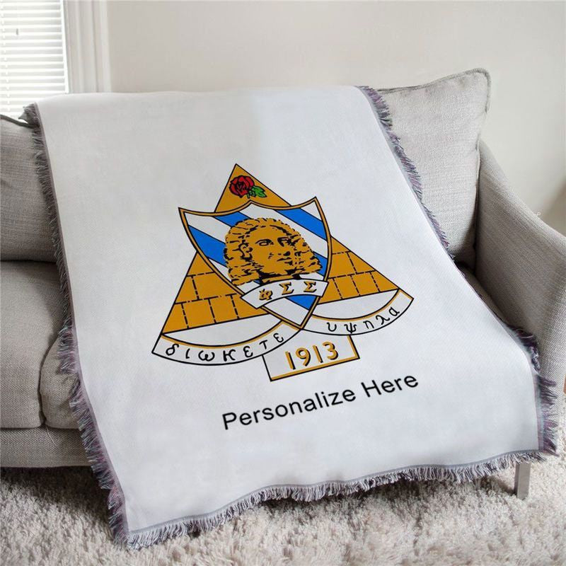 Phi Sigma Sigma Full Color Crest Afghan Blanket Throw Phi Sigma Sigma Full Color Crest Afghan Blanket Throw