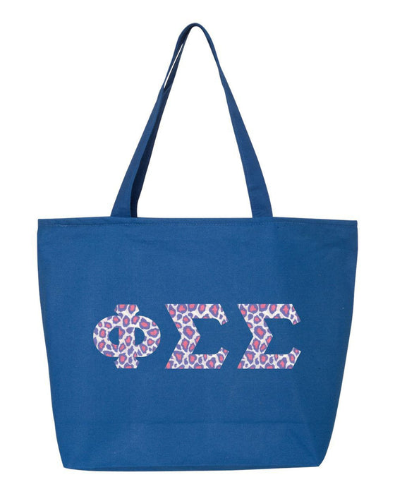 Phi Sigma Sigma Greek Letter Zipper Tote Phi Sigma Sigma Greek Letter Zipper Tote