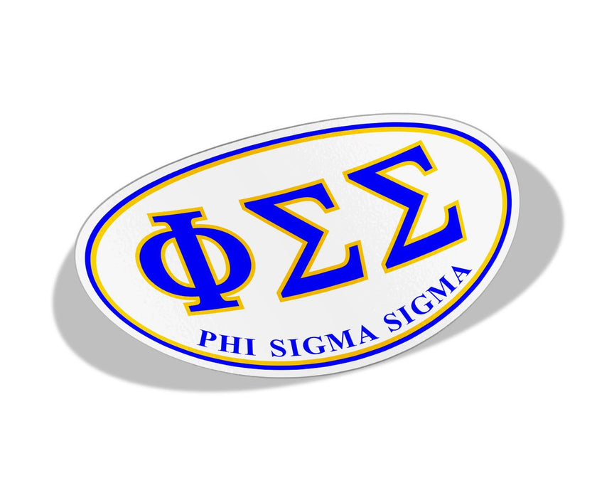 Phi Sigma Sigma Greek Letter Oval Decal Phi Sigma Sigma Greek Letter Oval Decal