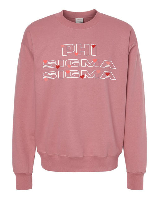 Sweatshirts Phi Sigma Sigma Hearts Crewneck Sweatshirt