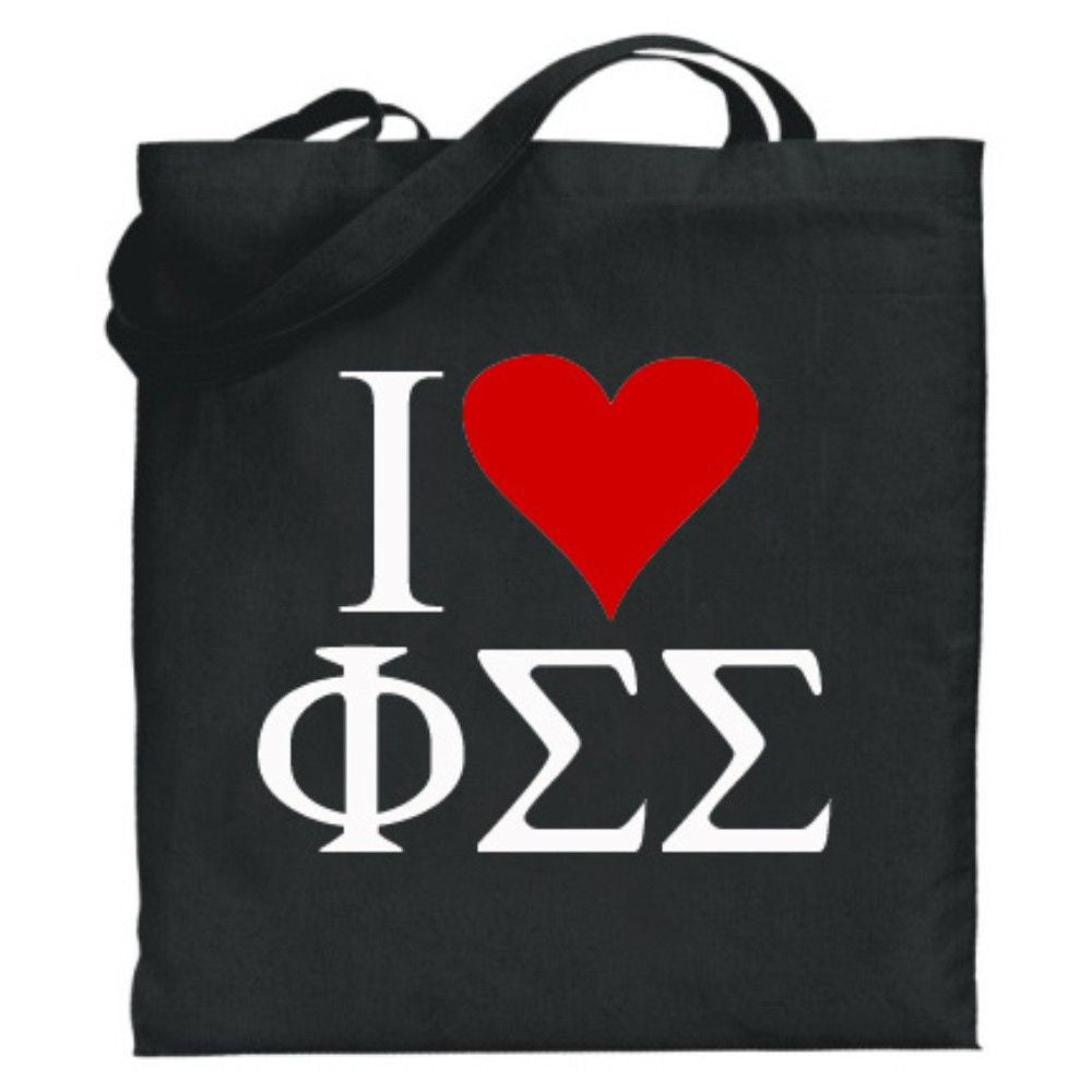 Phi Sigma Sigma I Love Tote Bags Phi Sigma Sigma I Love Tote Bags