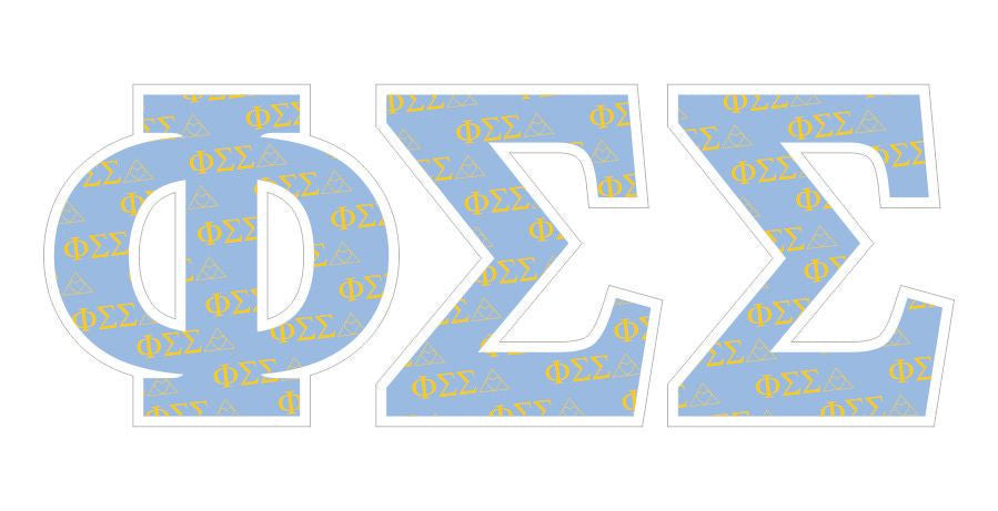 Phi Sigma Sigma Mascot Greek Letter Sticker 2.5" Tall Phi Sigma Sigma Mascot Greek Letter Sticker - 2.5