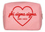 Phi Sigma Sigma Pink With Red Heart Makeup Bag Phi Sigma Sigma Pink with Red Heart Makeup Bag