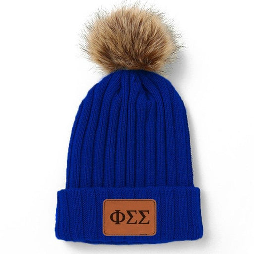 Phi Sigma Sigma Phi Sigma Sigma Pom Pom Beanie Hat