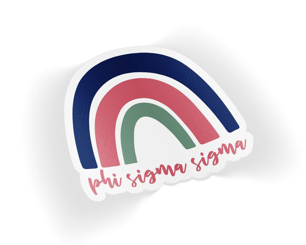 Phi Sigma Sigma Rainbow Sticker Phi Sigma Sigma Rainbow Sticker