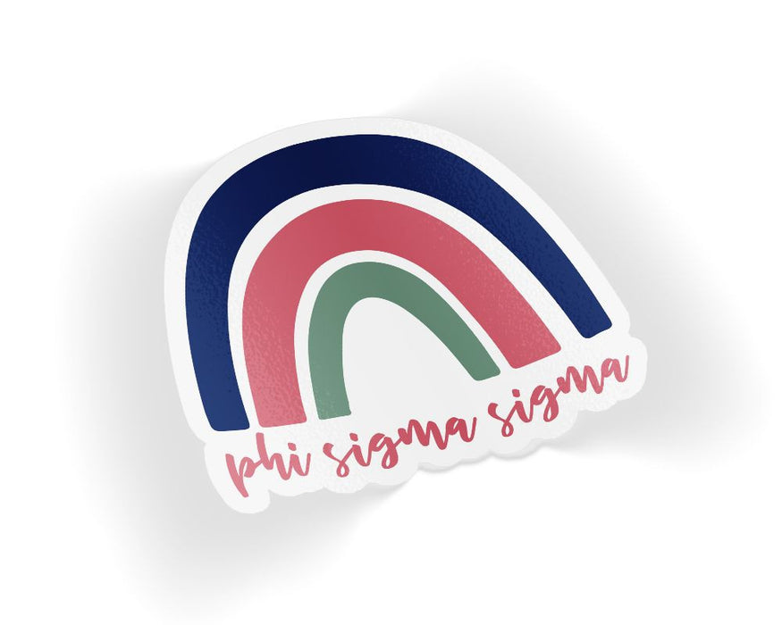 Phi Sigma Sigma Rainbow Sticker Phi Sigma Sigma Rainbow Sticker