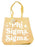 Phi Sigma Sigma Retro Pom Pom Tote Bag Phi Sigma Sigma Retro Pom Pom Tote Bag
