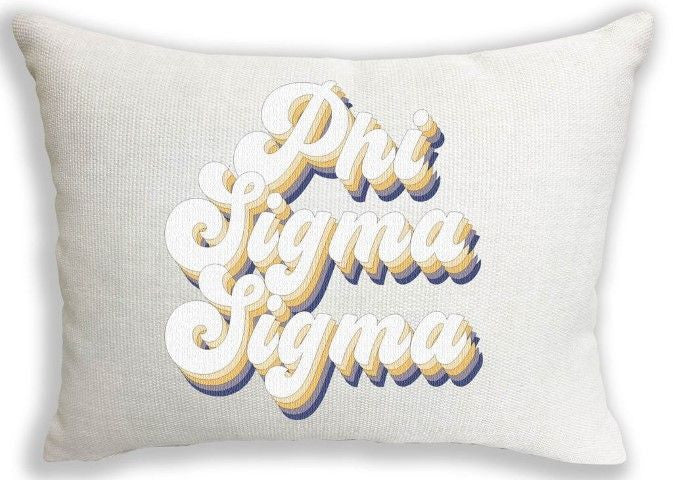 Phi Sigma Sigma Retro Throw Pillow Phi Sigma Sigma Retro Throw Pillow