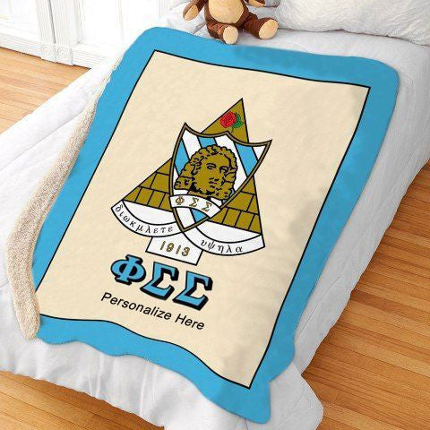 Phi Sigma Sigma Sherpa Lap Blanket Phi Sigma Sigma Sherpa Lap Blanket