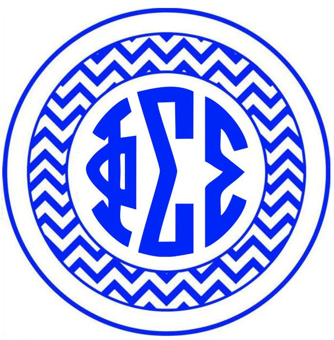 Phi Sigma Sigma Sorority Monogram Bumper Sticker Phi Sigma Sigma Sorority Monogram Bumper Sticker