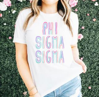 Printify Phi Sigma Sigma Tinsel Tees Phi Sigma Sigma Tinsel Tees
