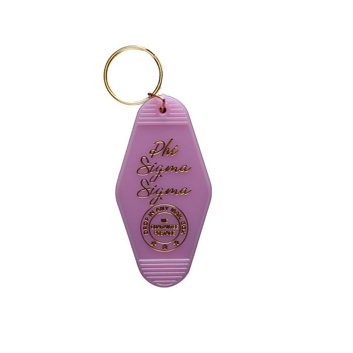 Phi Sigma Sigma Vintage Motel Keychain Phi Sigma Sigma Vintage Motel Keychain