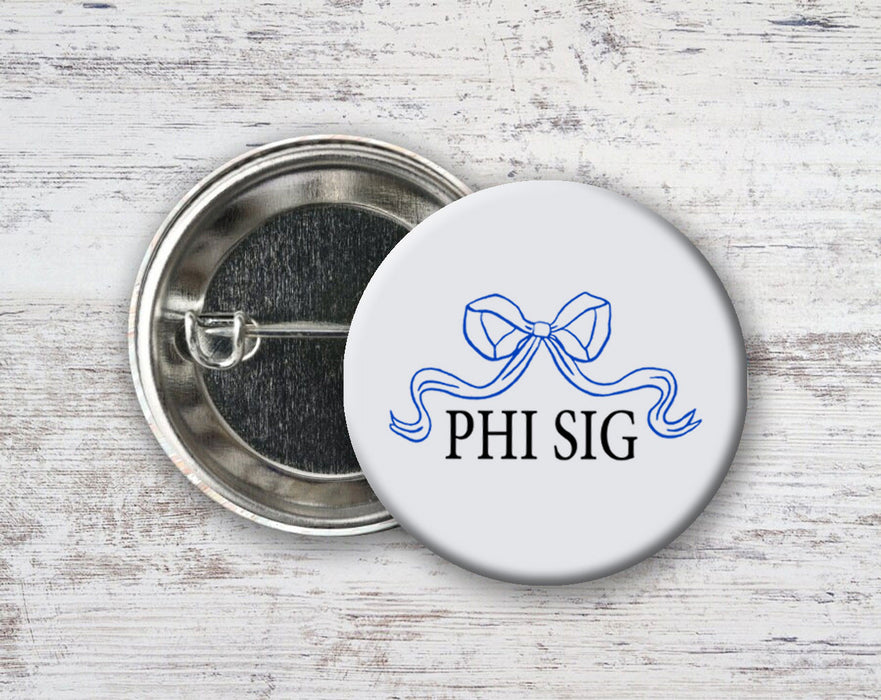 Phi Sigma Sigma Nickname Bow Pin Buttons Phi Sigma Sigma Nickname Bow Pin Buttons