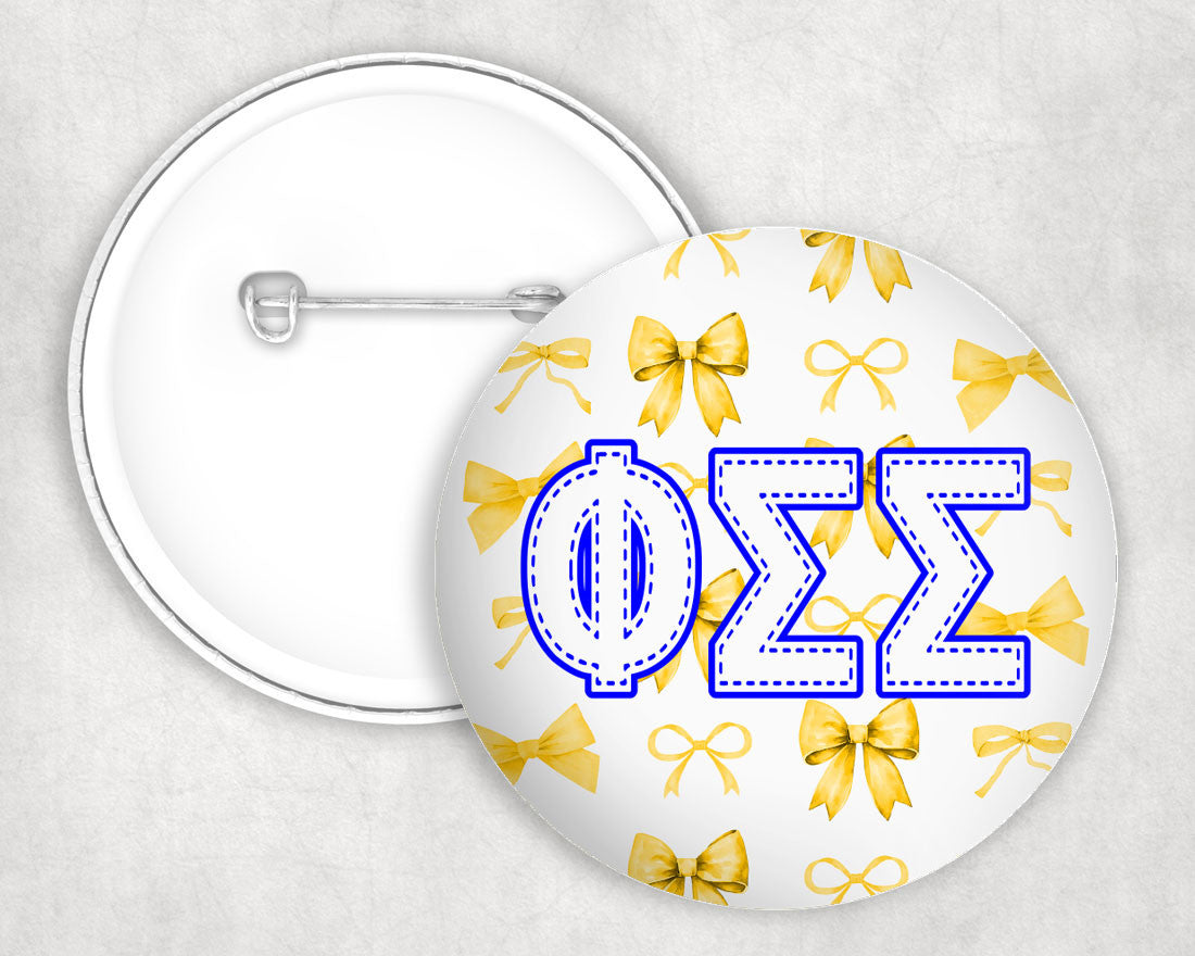 Phi Sigma Sigma Multi Bows Pin Buttons Phi Sigma Sigma Multi Bows Pin Buttons